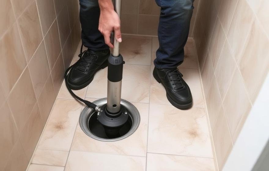 Desentupimento de Ralo — equipe da Desentupidora Exata em atendimento